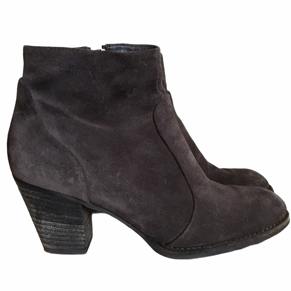 Paul Green Reese Brown Suede High Heel Ankle Boots - Picture 1 of 9